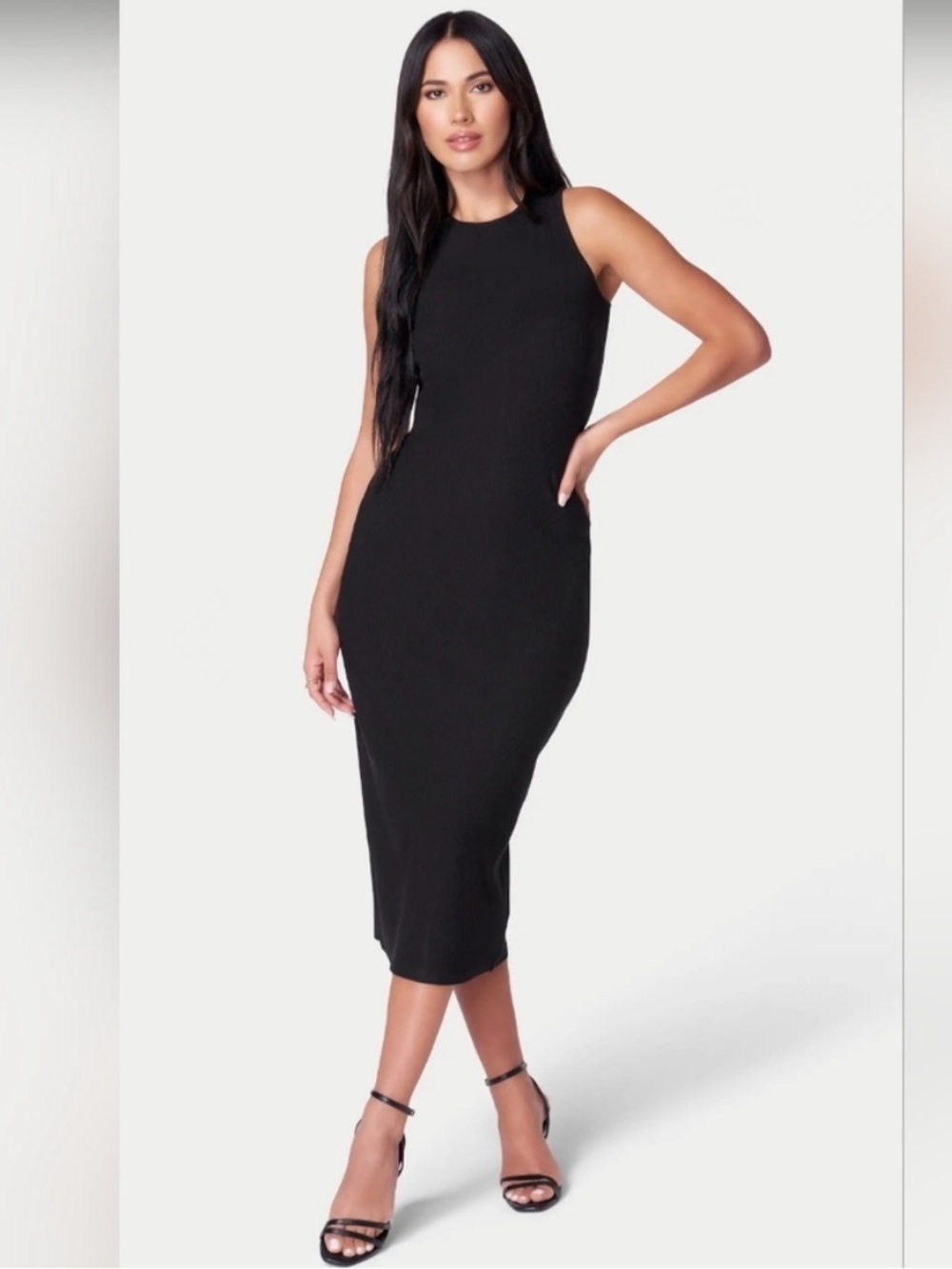 bebe Ribbed Sleeveless Midi Dress - Size 3X